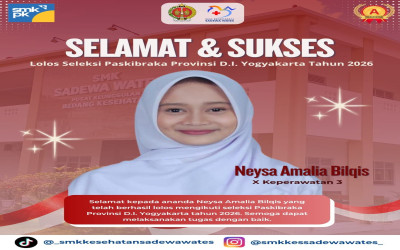 Prestasi Gemilang! Siswi SMK Sadewa Wates Tembus Paskibraka Provinsi DIY 2026