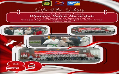 Siswi SMK Kesehatan Sadewa Wates Dikukuhkan sebagai Anggota Paskibraka Kabupaten Kulon Progo Tahun 2025